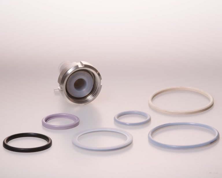 Koppeling met dichtingsringen in verschillende materialen